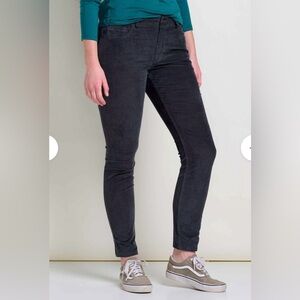 Toad&Co Karuna Cord 5 Pocket Skinny Pant Women’s 4 Soot Corduroy Organic Cotton